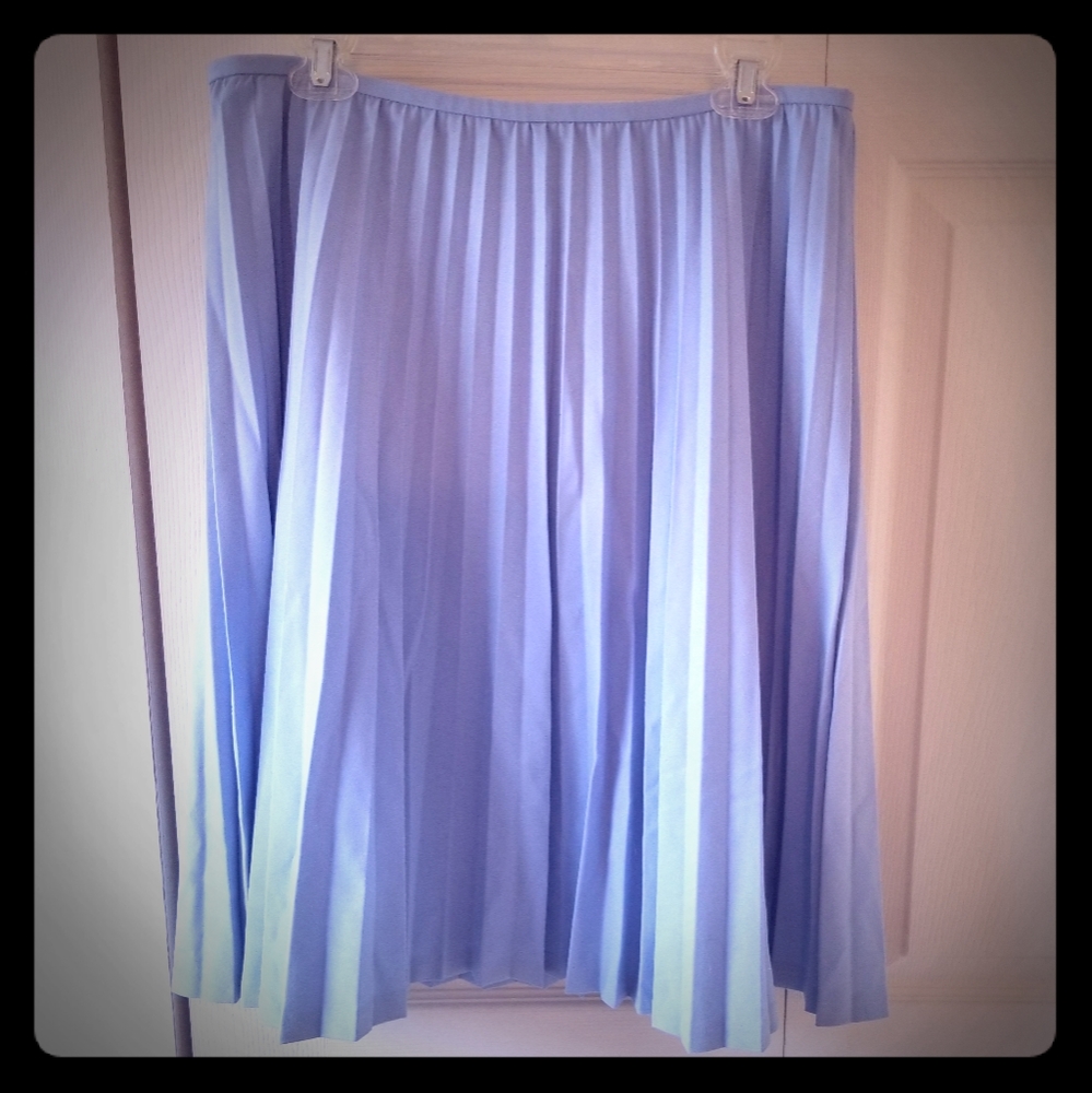 Sky blue, pleated, skirt. NWT